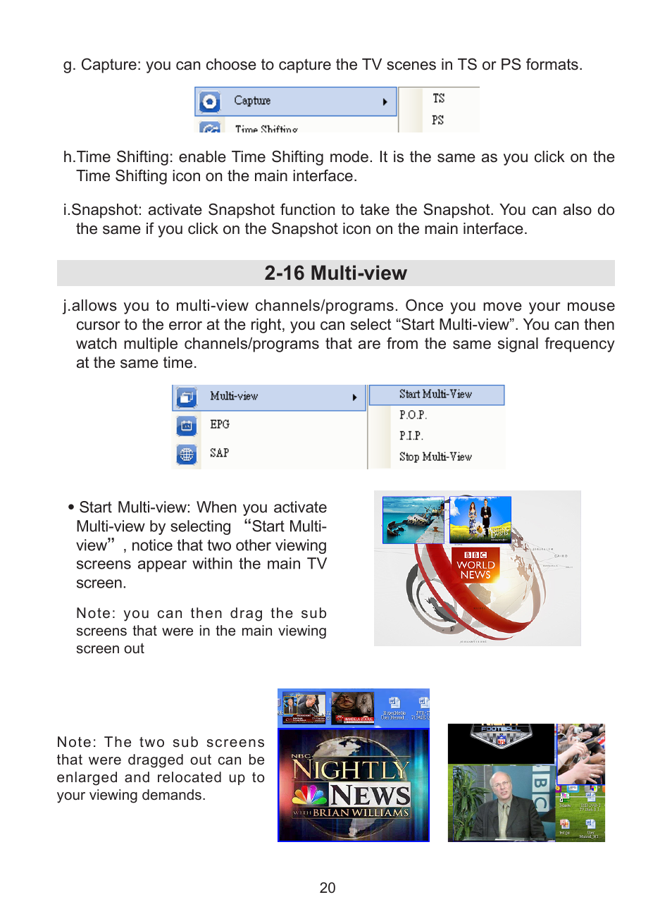 16 multi-view | KWorld UB383-T User Manual | Page 20 / 49