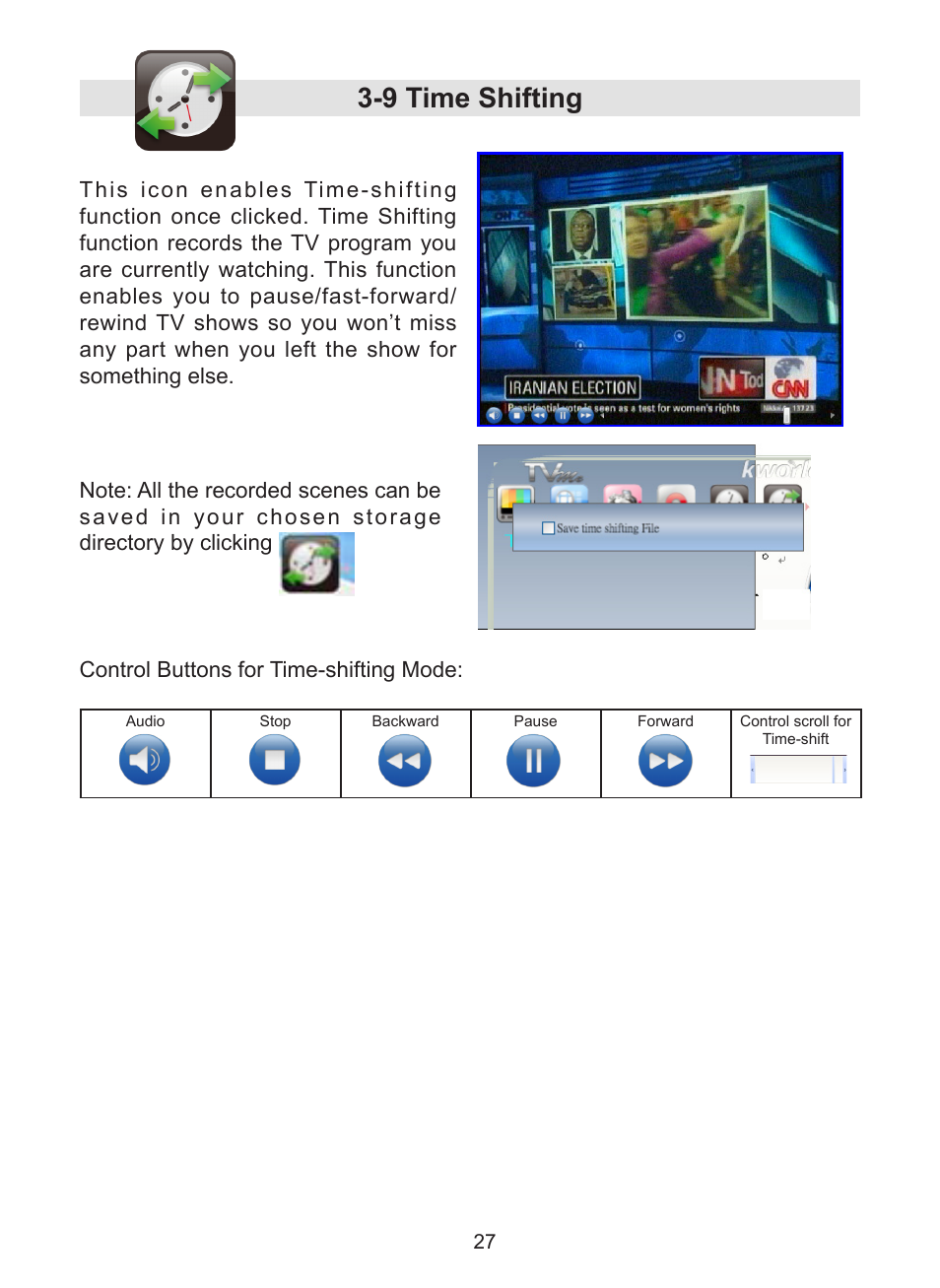 9 time shifting | KWorld UB383-T User Manual | Page 27 / 49