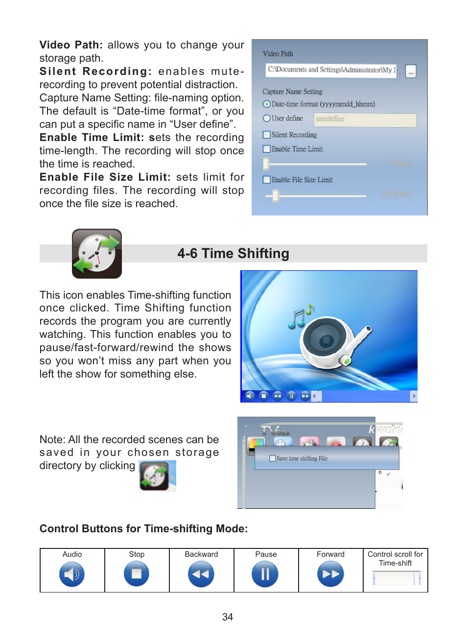 6 time shifting | KWorld UB383-T User Manual | Page 34 / 49