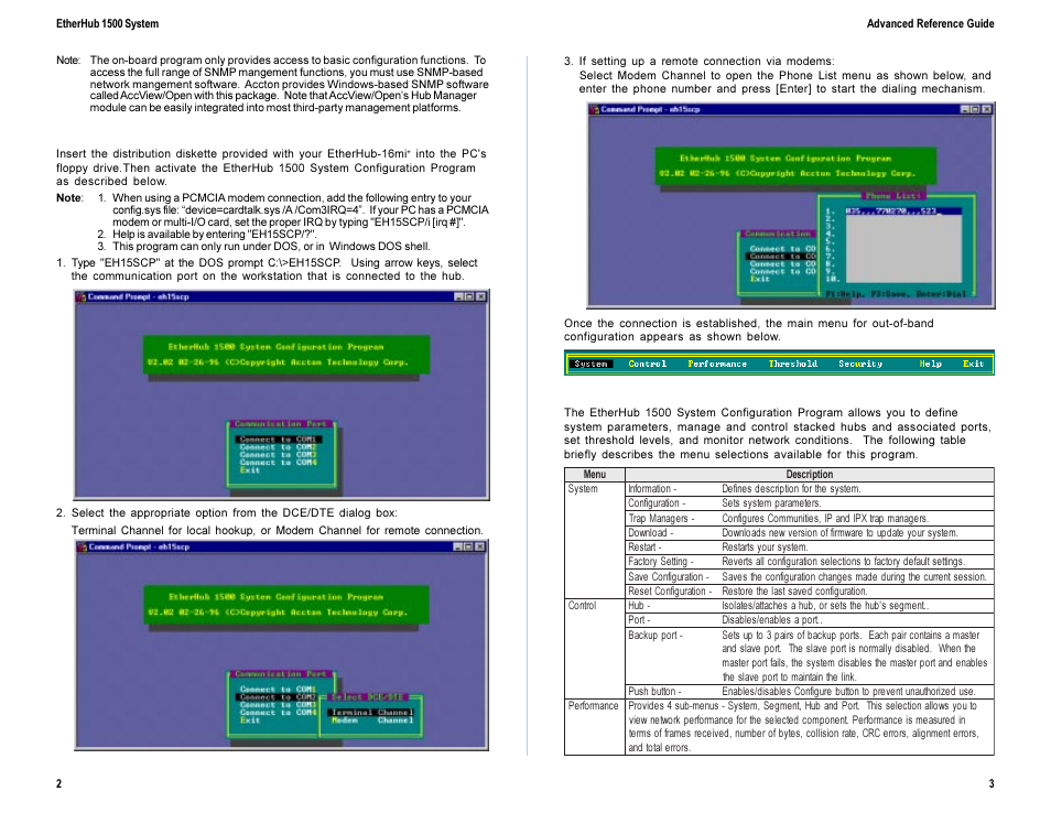 Starting the configuration program, Using configuration program | Accton Technology EtherHub-16mi + User Manual | Page 4 / 9