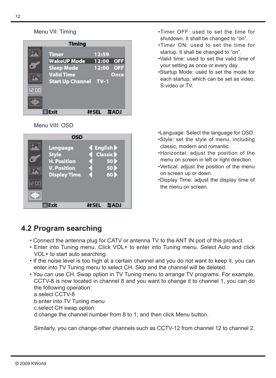 2 program searching | KWorld SA230 User Manual | Page 12 / 17
