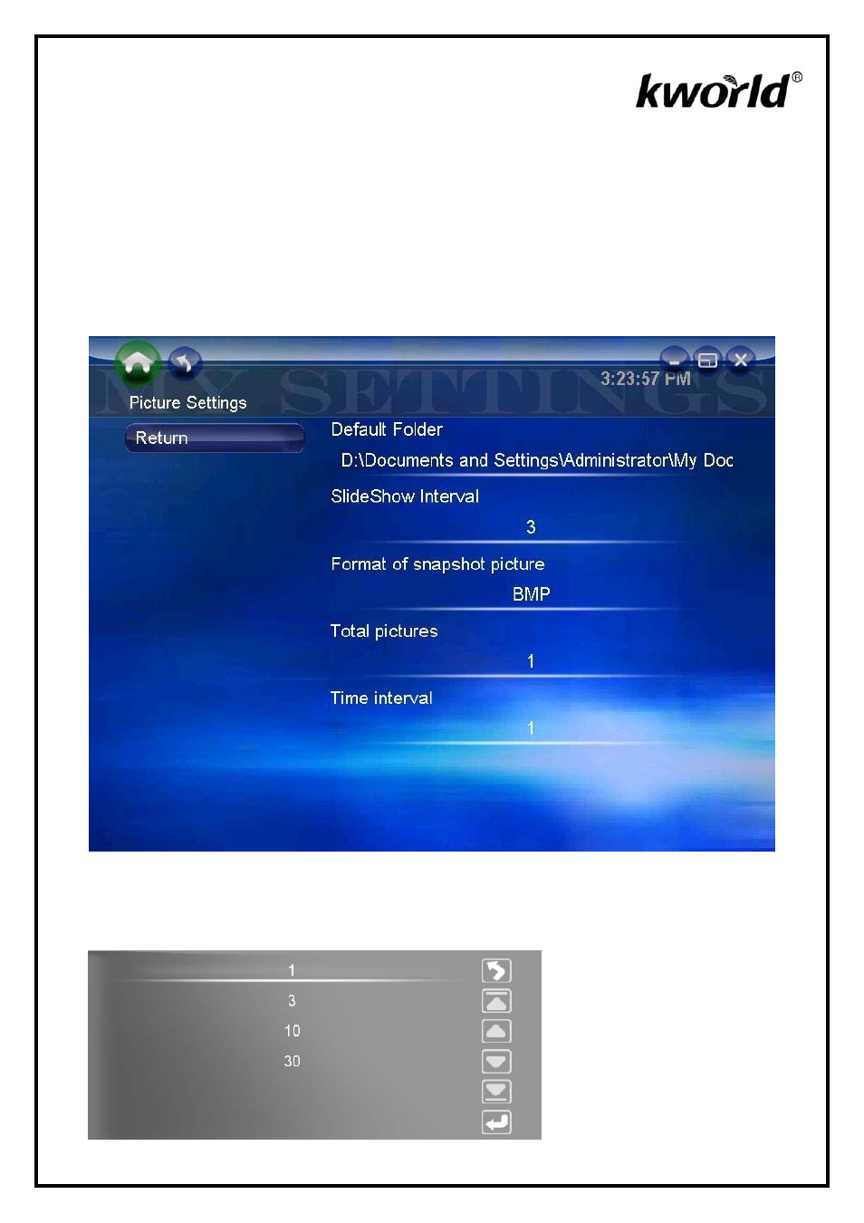 3 total pictures, 2 format of snapshot picture | KWorld HyperMedia Center V2-1 User Manual | Page 19 / 29