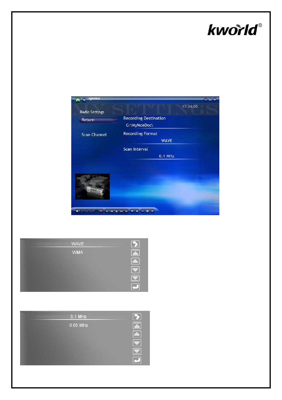 4 radio control bar, Adio, Ontrol | KWorld HyperMedia Center V2-1 User Manual | Page 24 / 29