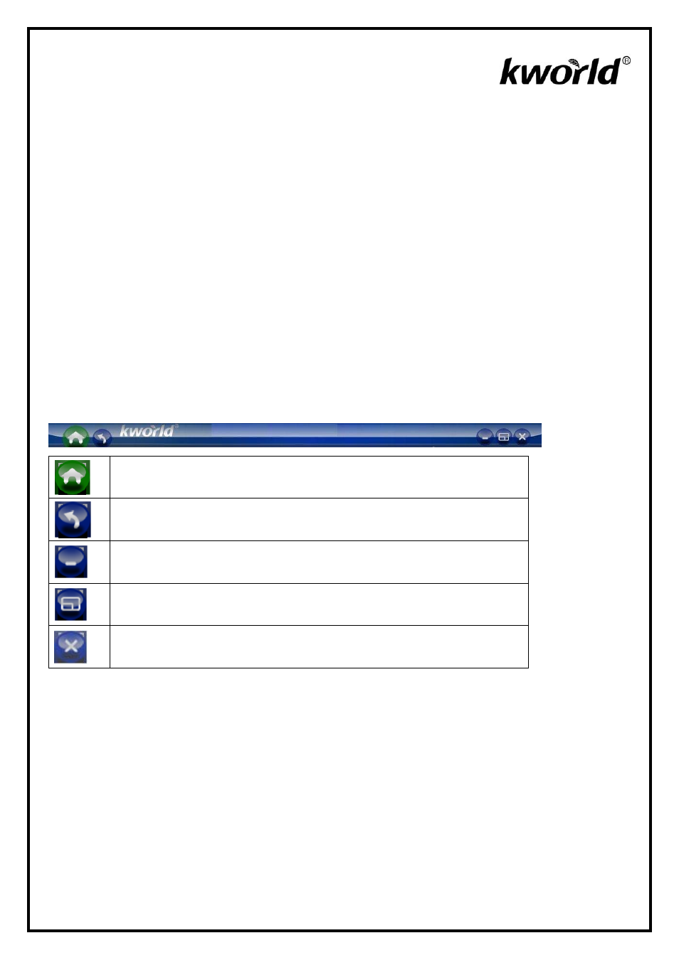 Player controls, Navigation bar, Layer | Ontrols, Avigation | KWorld HyperMedia Center V2-1 User Manual | Page 4 / 29