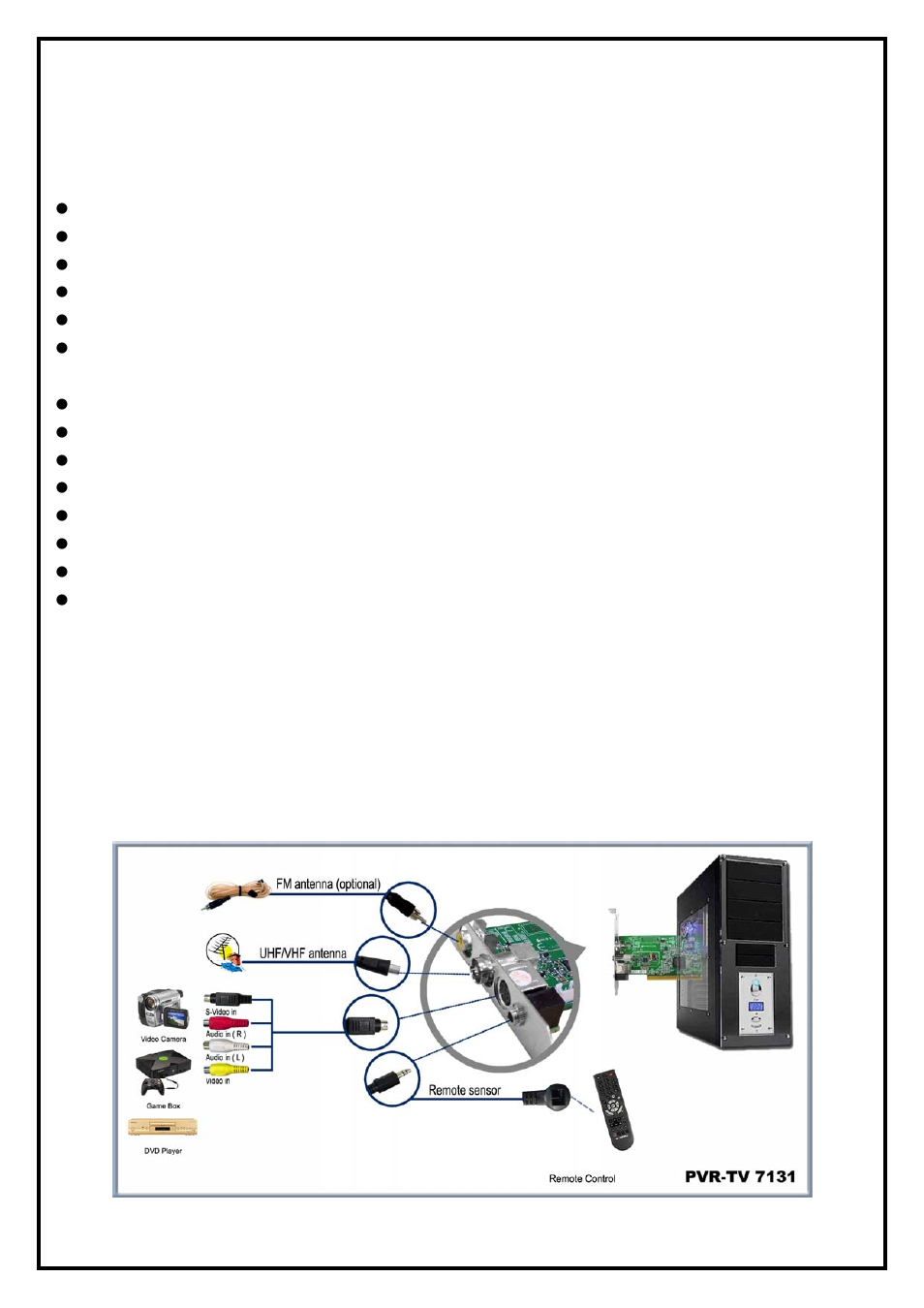 Chapter 1 : pvr-tv 7131 card hardware installation, 1 package contents, 2 system requirements | 3 hardware installation | KWorld PVR-TV 7131 SE User Manual | Page 2 / 9