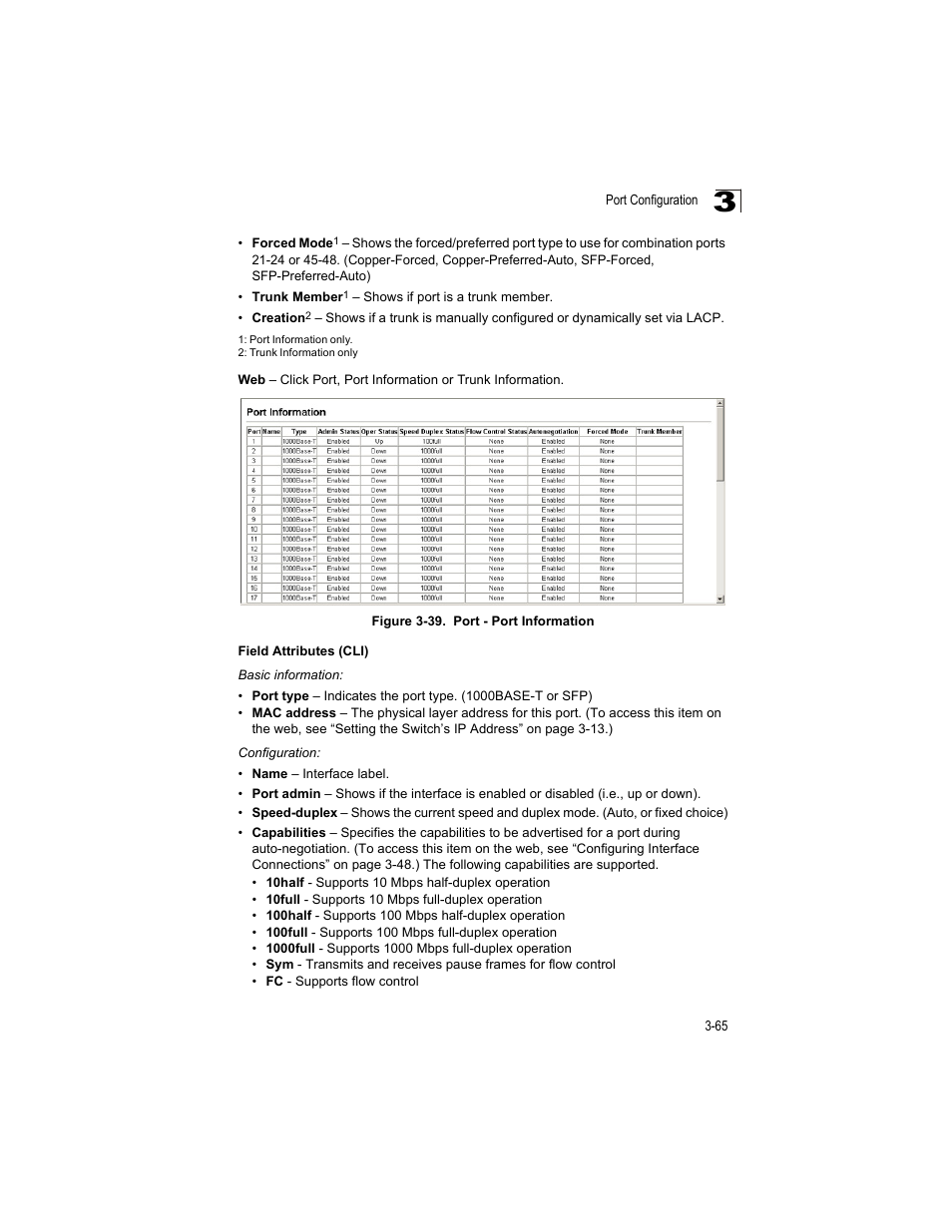 Figure 3-39, Port - port information | Accton Technology ES4512C User Manual | Page 103 / 426