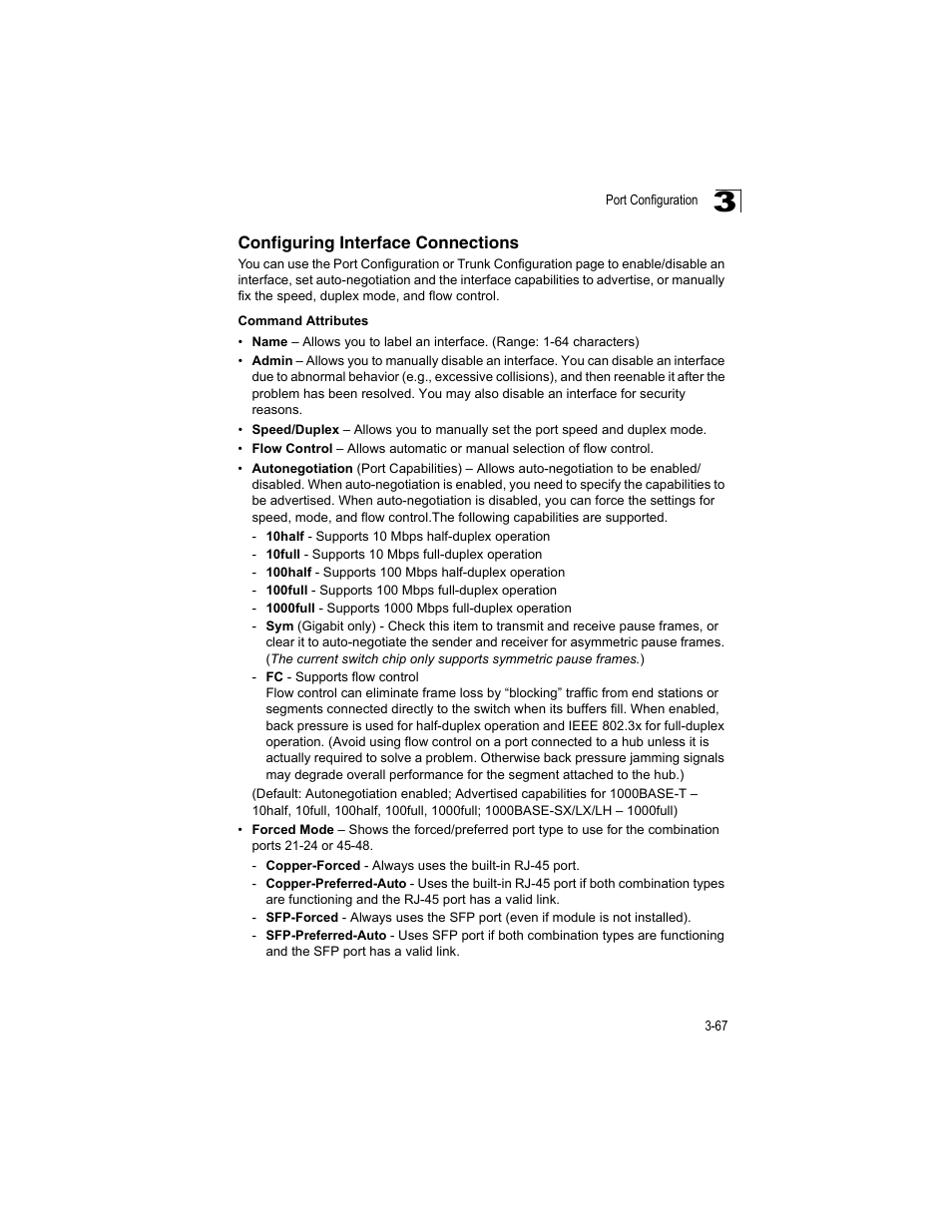 Configuring interface connections | Accton Technology ES4512C User Manual | Page 105 / 426
