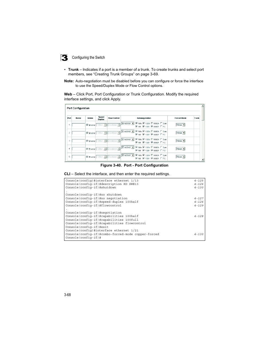 Figure 3-40, Port - port configuration | Accton Technology ES4512C User Manual | Page 106 / 426