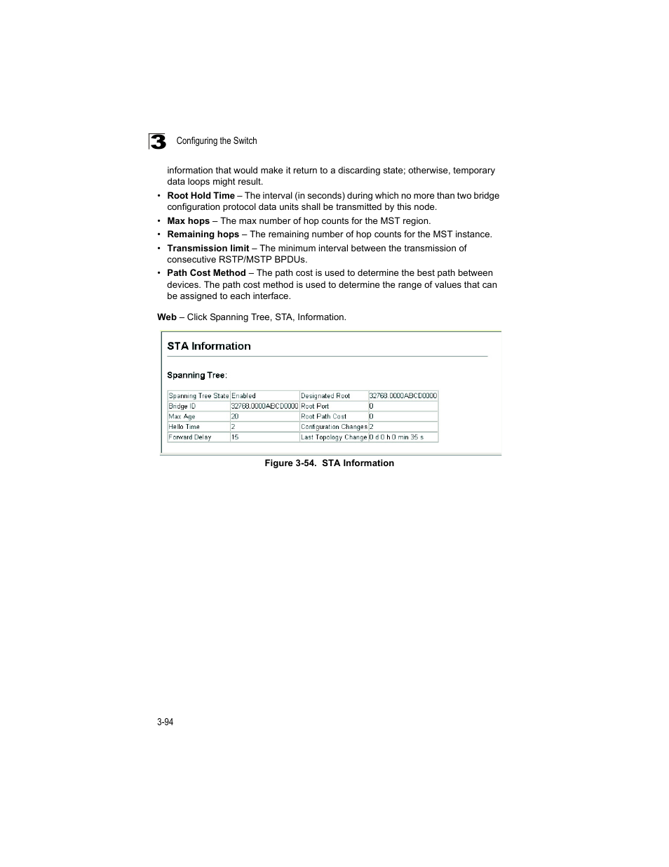 Figure 3-54, Sta information | Accton Technology ES4512C User Manual | Page 132 / 426