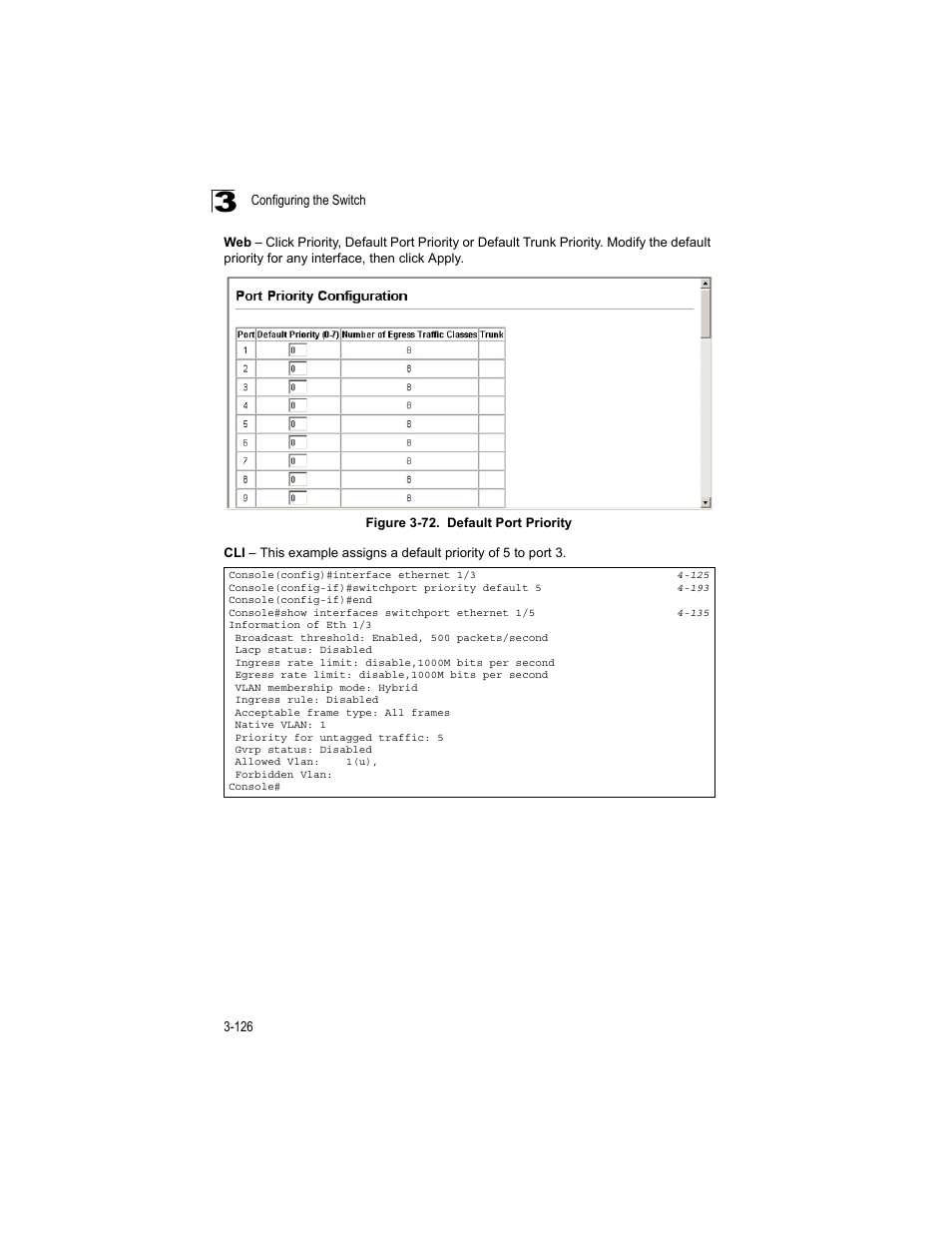 Figure 3-72, Default port priority | Accton Technology ES4512C User Manual | Page 164 / 426