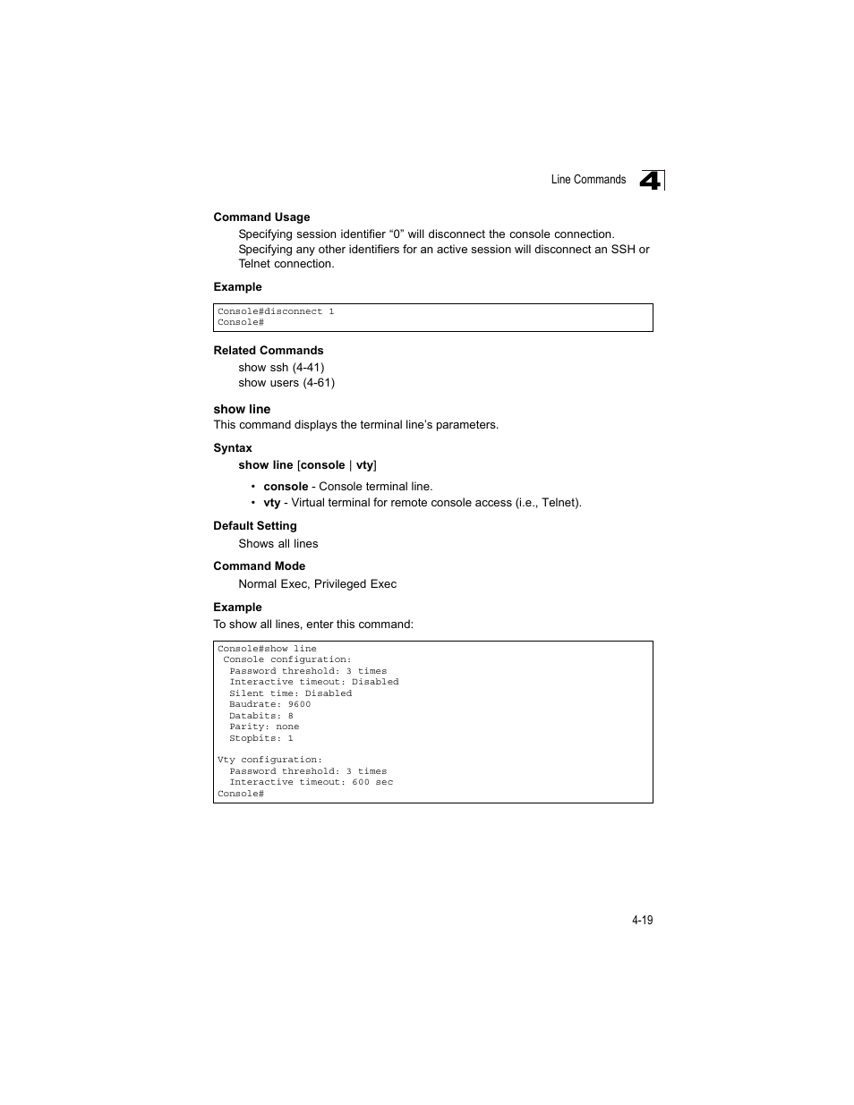 Show line | Accton Technology ES4512C User Manual | Page 209 / 426