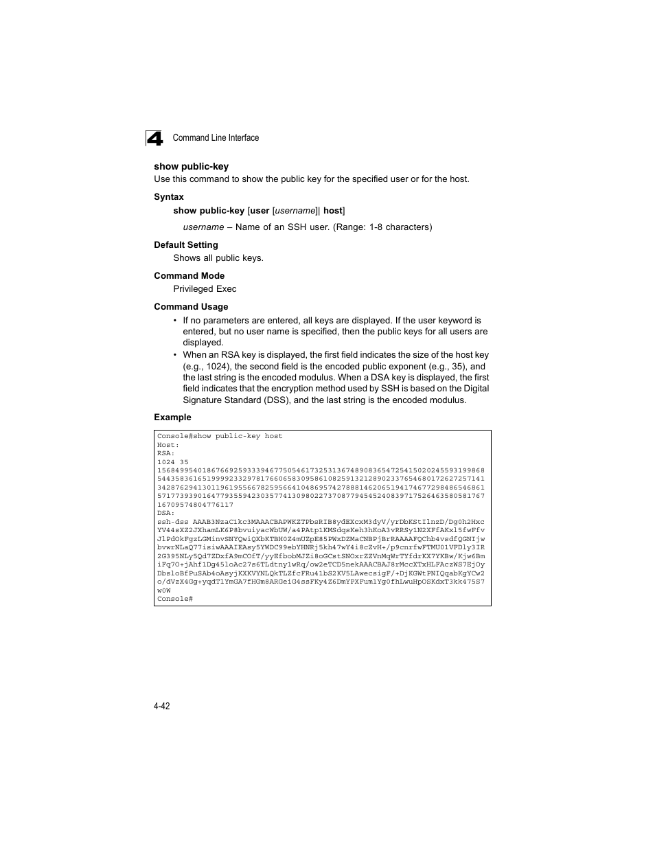 Show public-key | Accton Technology ES4512C User Manual | Page 232 / 426