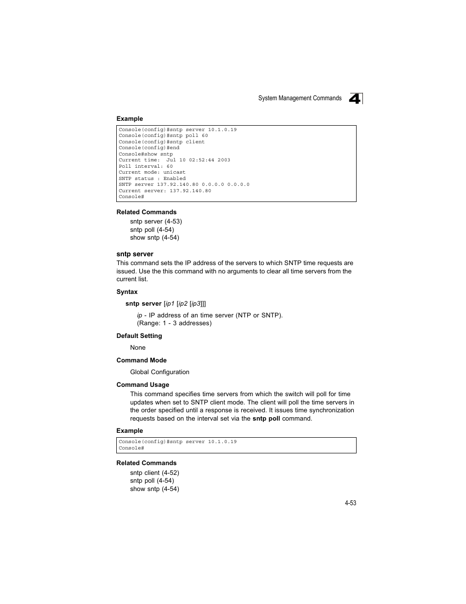 Sntp server | Accton Technology ES4512C User Manual | Page 243 / 426