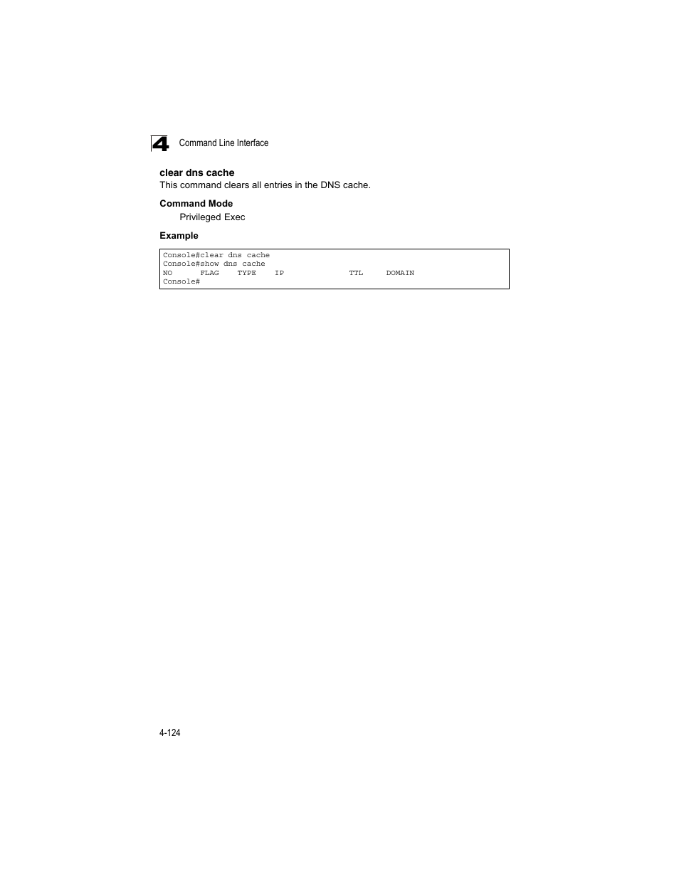 Clear dns cache | Accton Technology ES4512C User Manual | Page 314 / 426