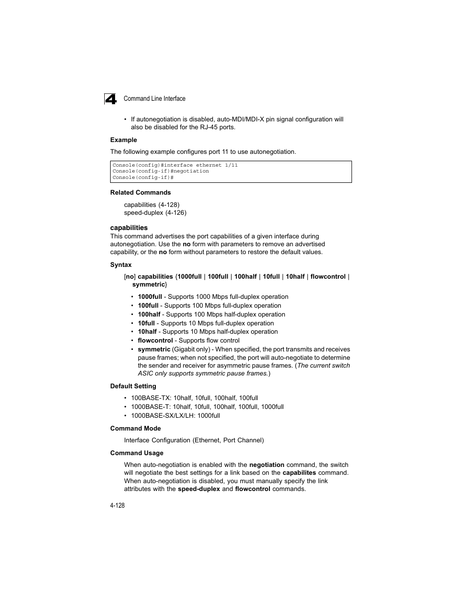 Capabilities, Capabilities 4-126 | Accton Technology ES4512C User Manual | Page 318 / 426