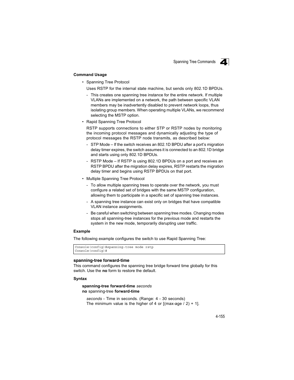 Spanning-tree forward-time | Accton Technology ES4512C User Manual | Page 345 / 426