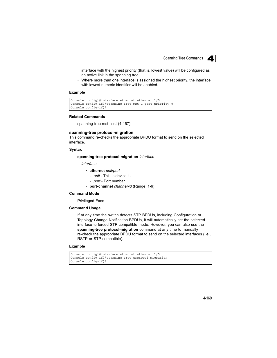 Spanning-tree protocol-migration | Accton Technology ES4512C User Manual | Page 359 / 426
