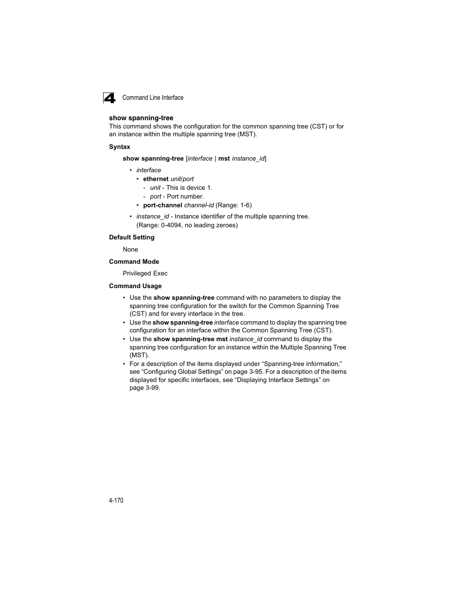 Show spanning-tree | Accton Technology ES4512C User Manual | Page 360 / 426