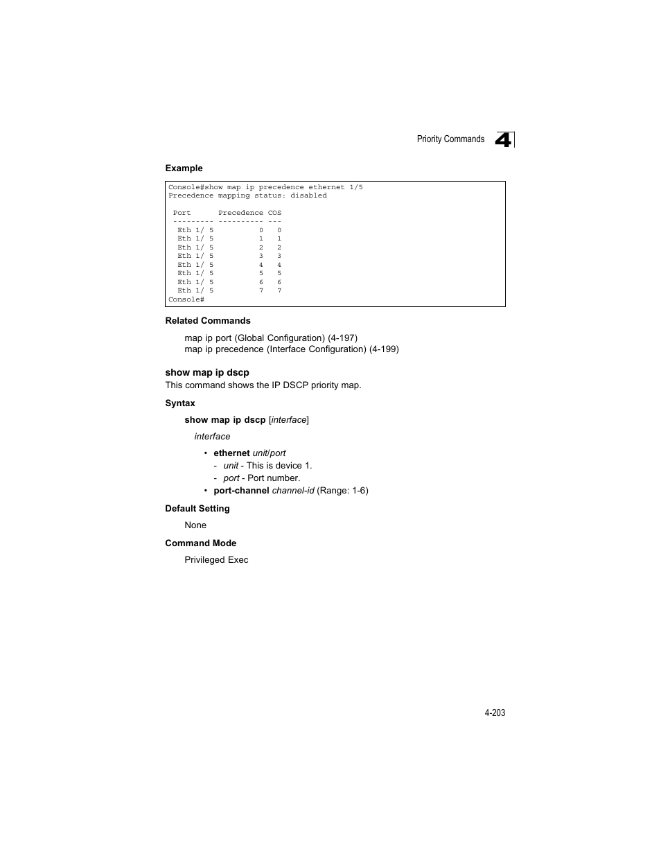 Show map ip dscp | Accton Technology ES4512C User Manual | Page 393 / 426