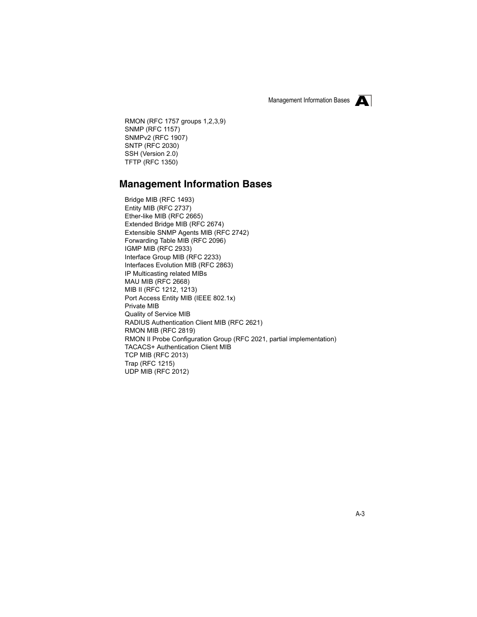 Management information bases | Accton Technology ES4512C User Manual | Page 411 / 426