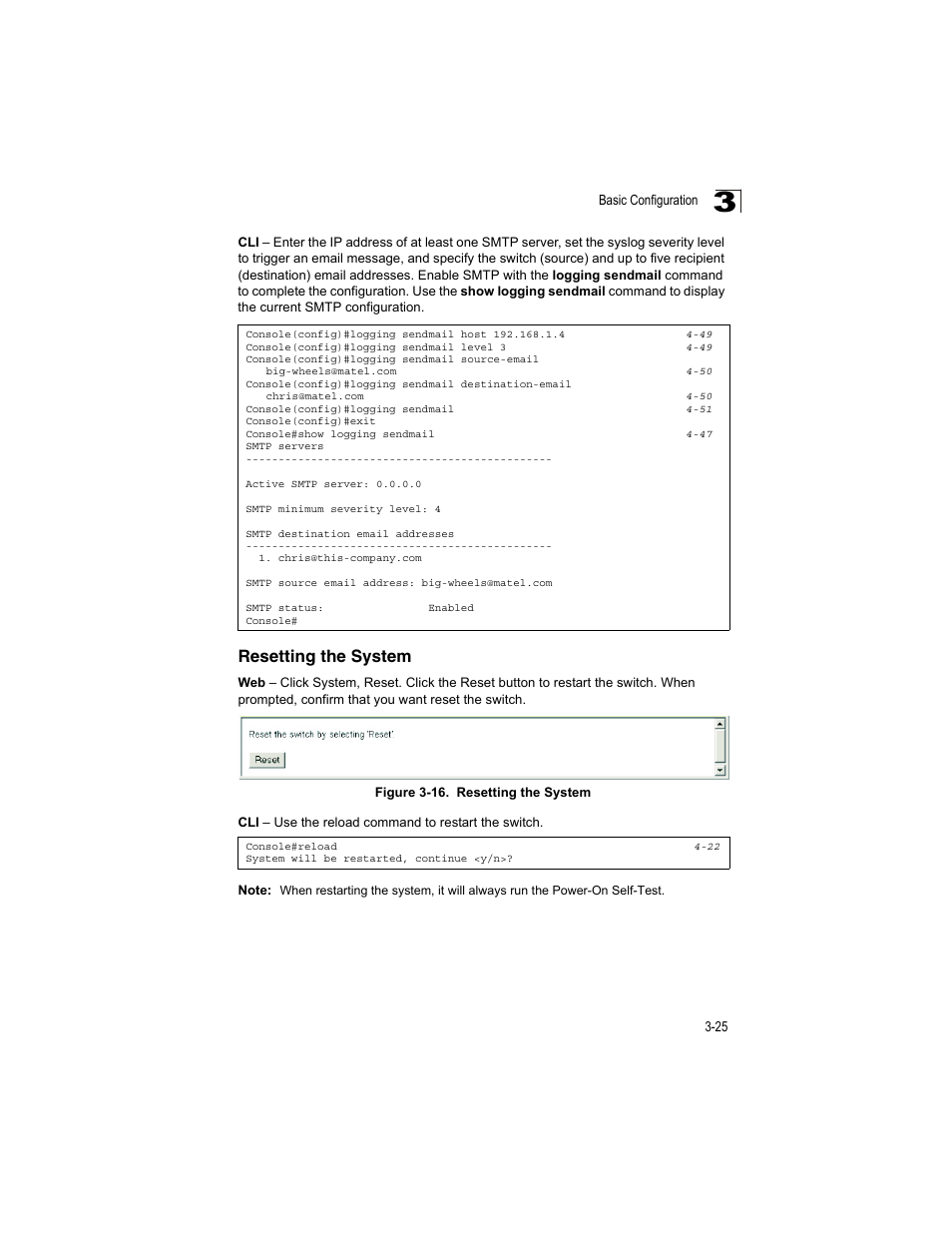 Resetting the system, Figure 3-16 | Accton Technology ES4512C User Manual | Page 63 / 426