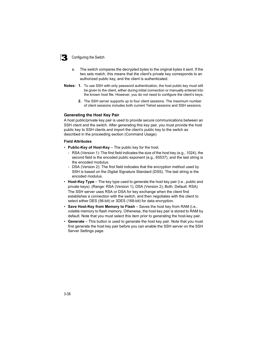 Generating the host key pair | Accton Technology ES4512C User Manual | Page 76 / 426
