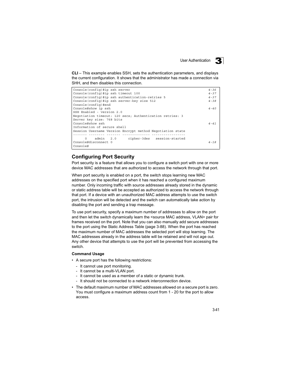 Configuring port security | Accton Technology ES4512C User Manual | Page 79 / 426