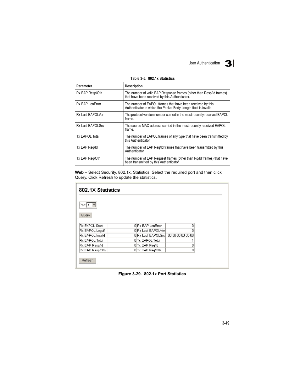 Figure 3-29, 1x port statistics | Accton Technology ES4512C User Manual | Page 87 / 426