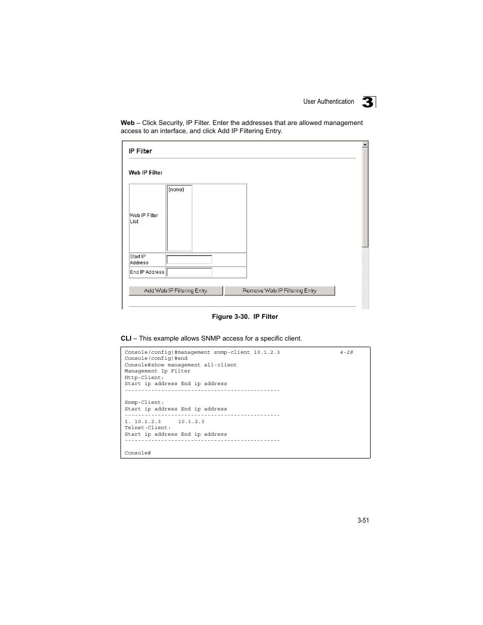 Figure 3-30, Ip filter | Accton Technology ES4512C User Manual | Page 89 / 426