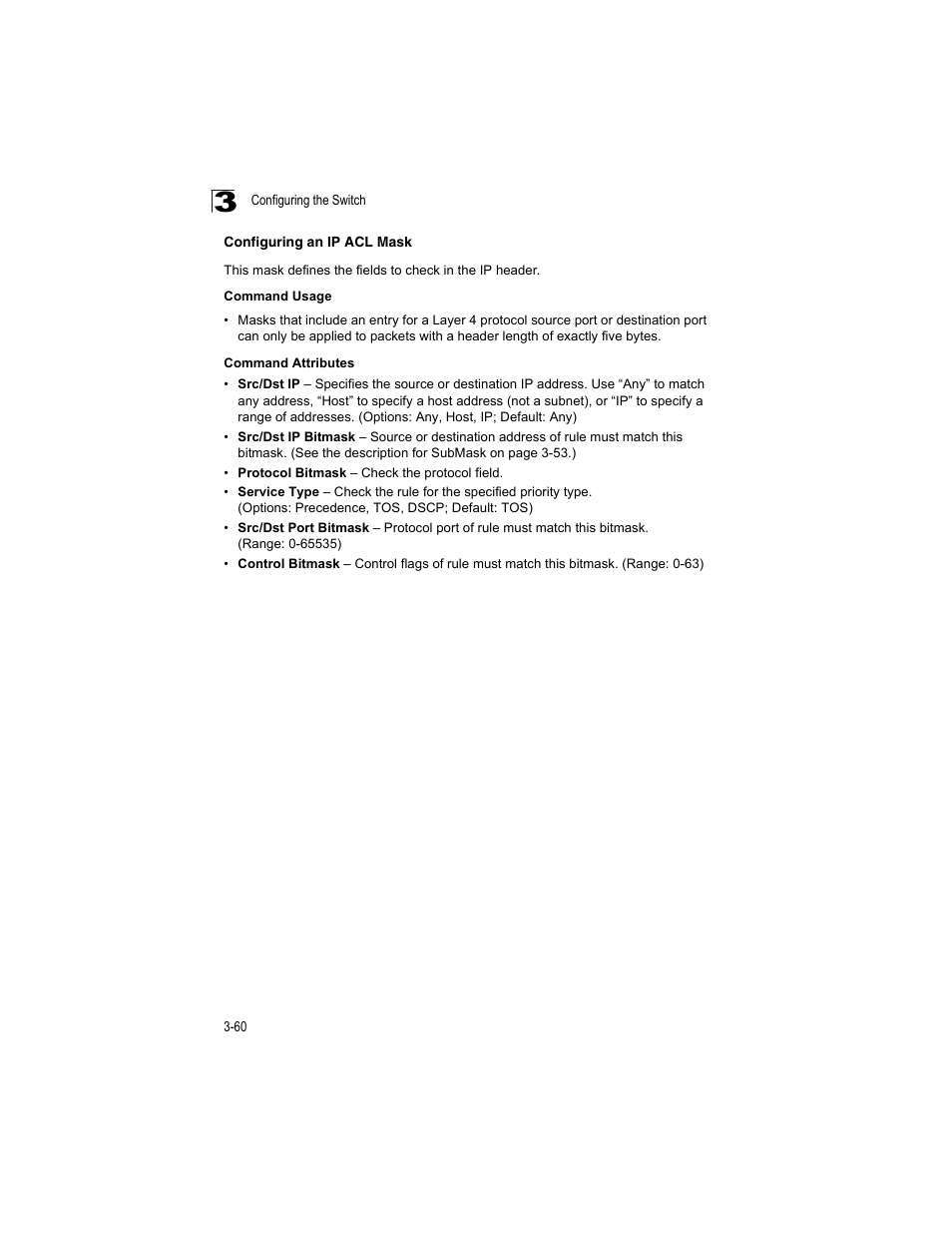 Configuring an ip acl mask | Accton Technology ES4512C User Manual | Page 98 / 426