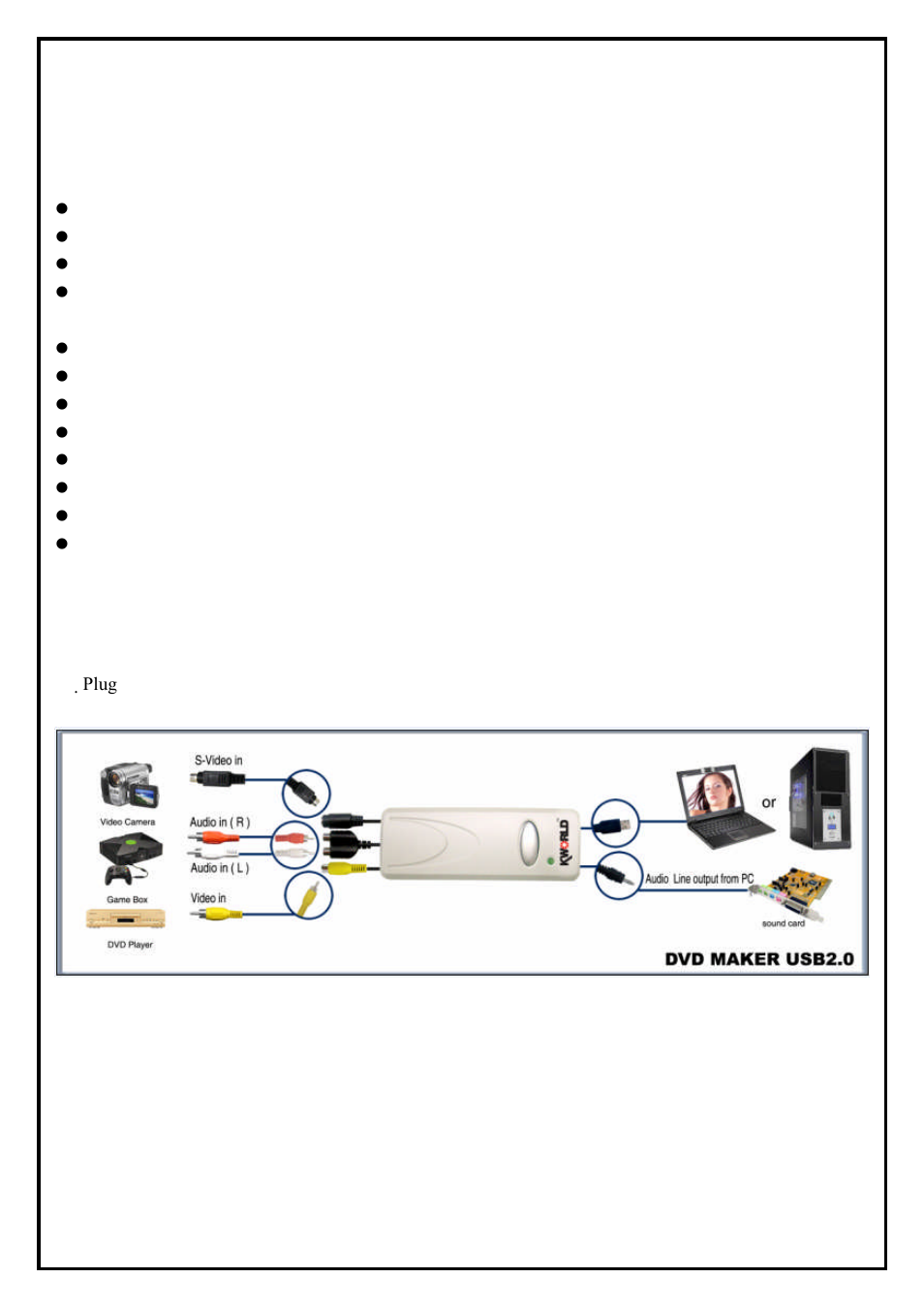 Chapter 1 : dvd maker usb2.0 hardware installation, 1 package contents, 2 system requirements | 3 hardware installation | KWorld VS-USB2800D User Manual | Page 2 / 6