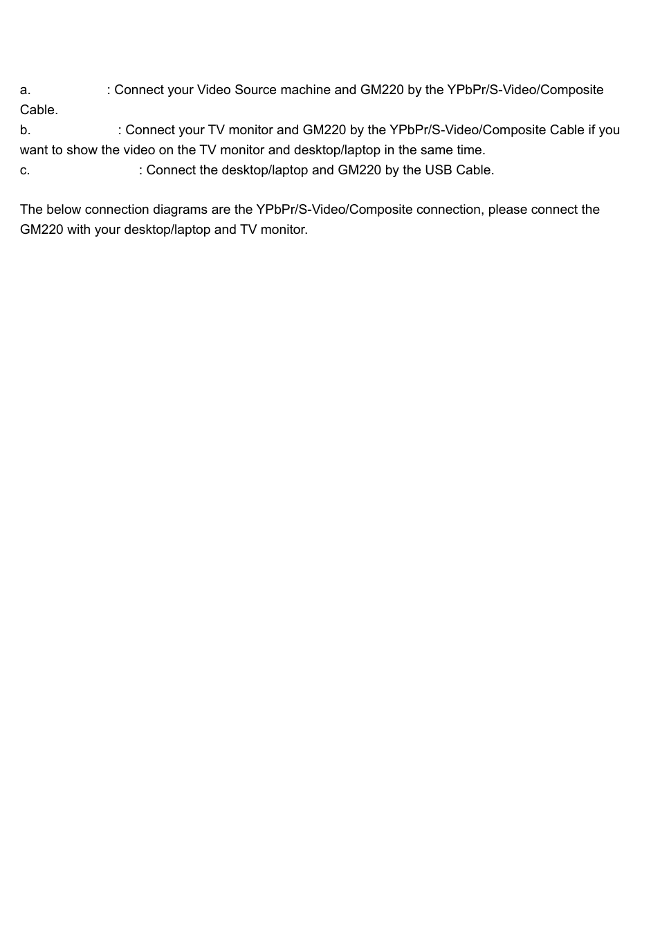 Chapter 1: hardware connection | KWorld GM220 User Manual | Page 2 / 34