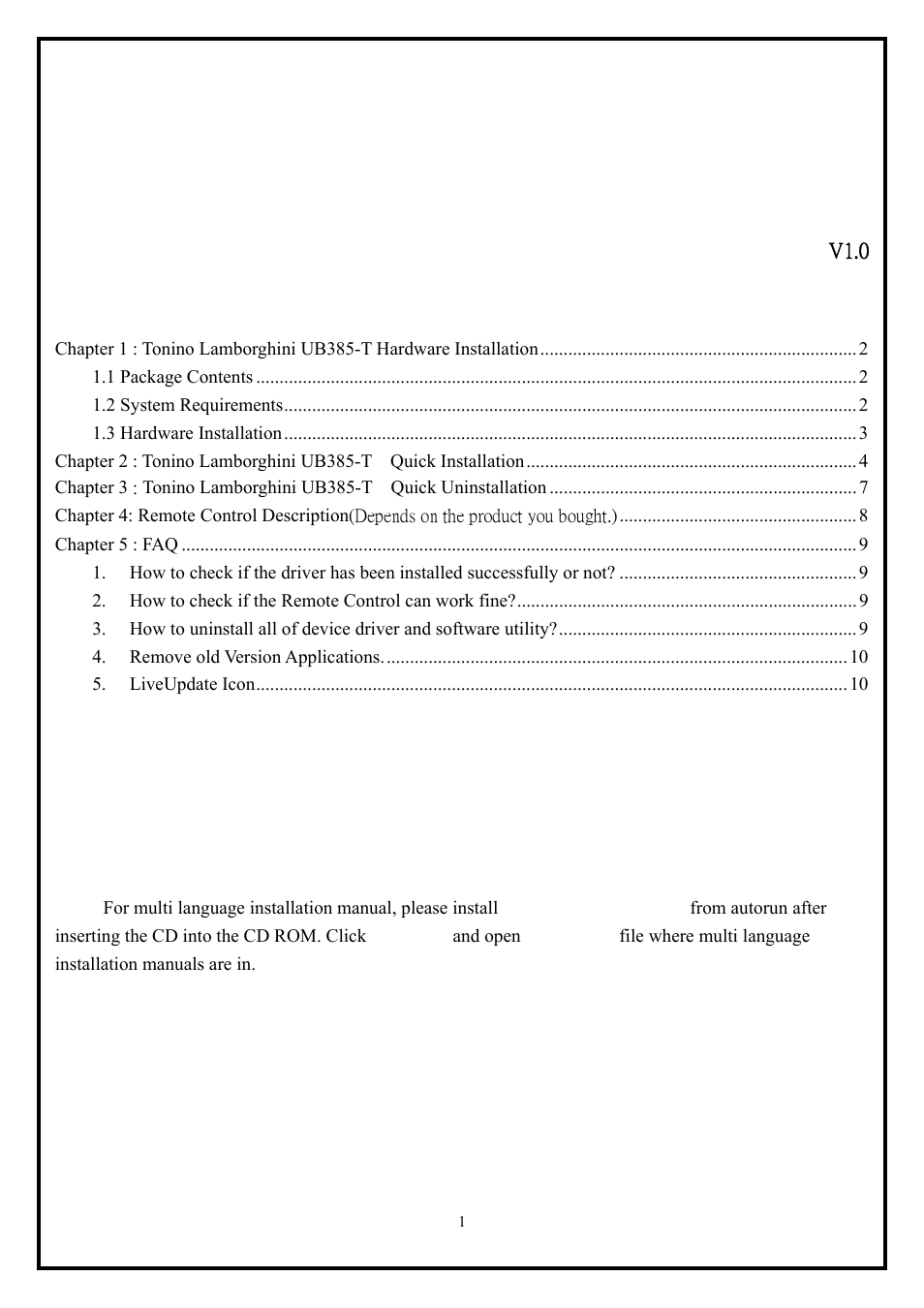 KWorld UB385-T User Manual | 10 pages