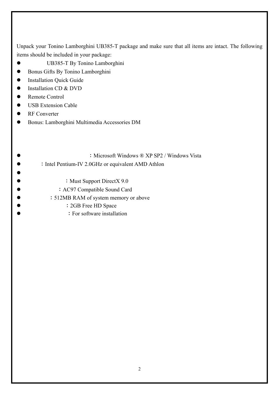 KWorld UB385-T User Manual | Page 2 / 10