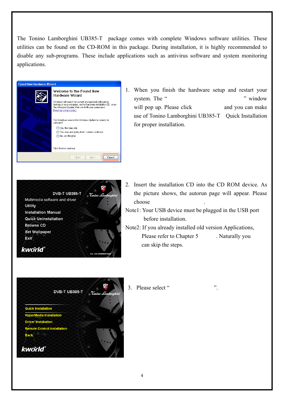 KWorld UB385-T User Manual | Page 4 / 10