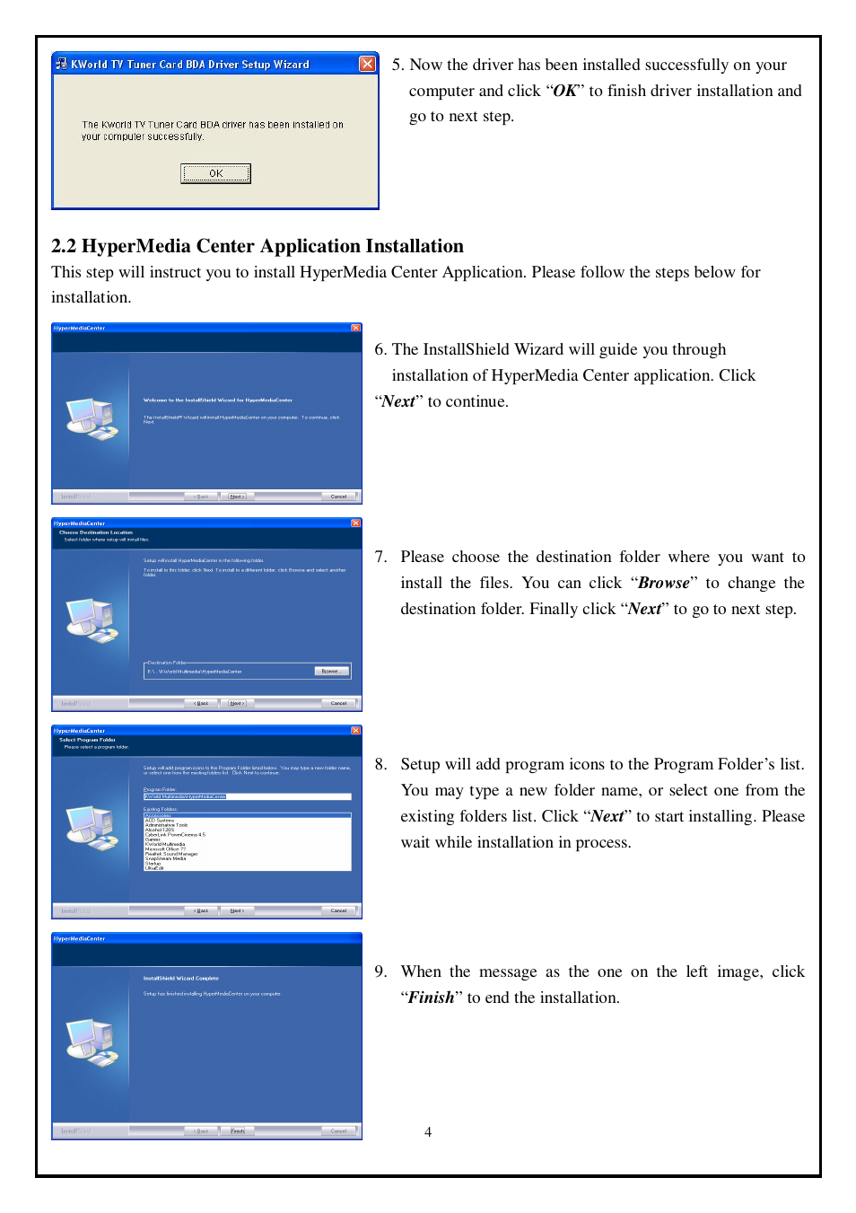 KWorld KW-DVB-T 100SE User Manual | Page 4 / 9