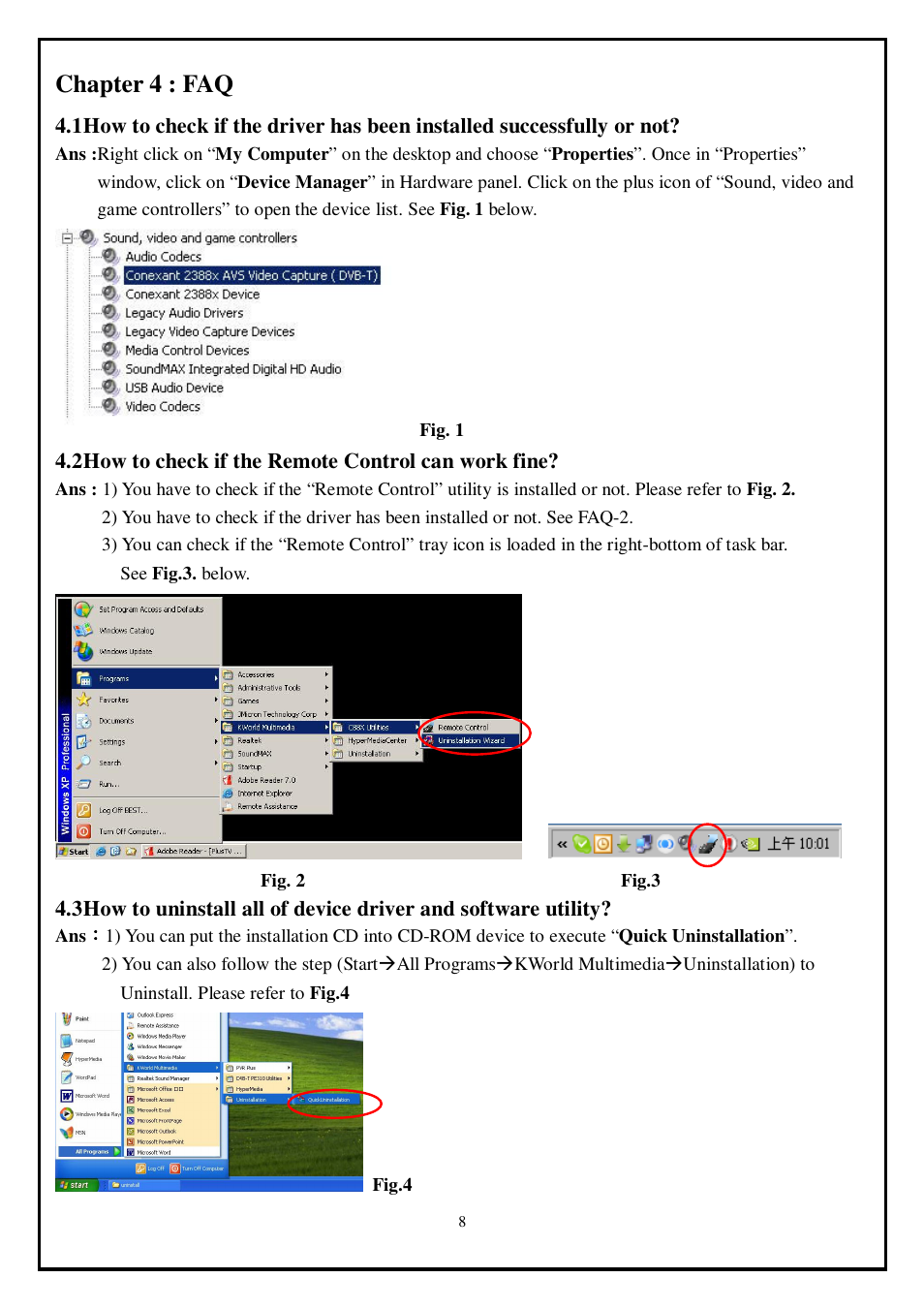 Chapter 4 : faq | KWorld KW-DVB-T 100SE User Manual | Page 8 / 9