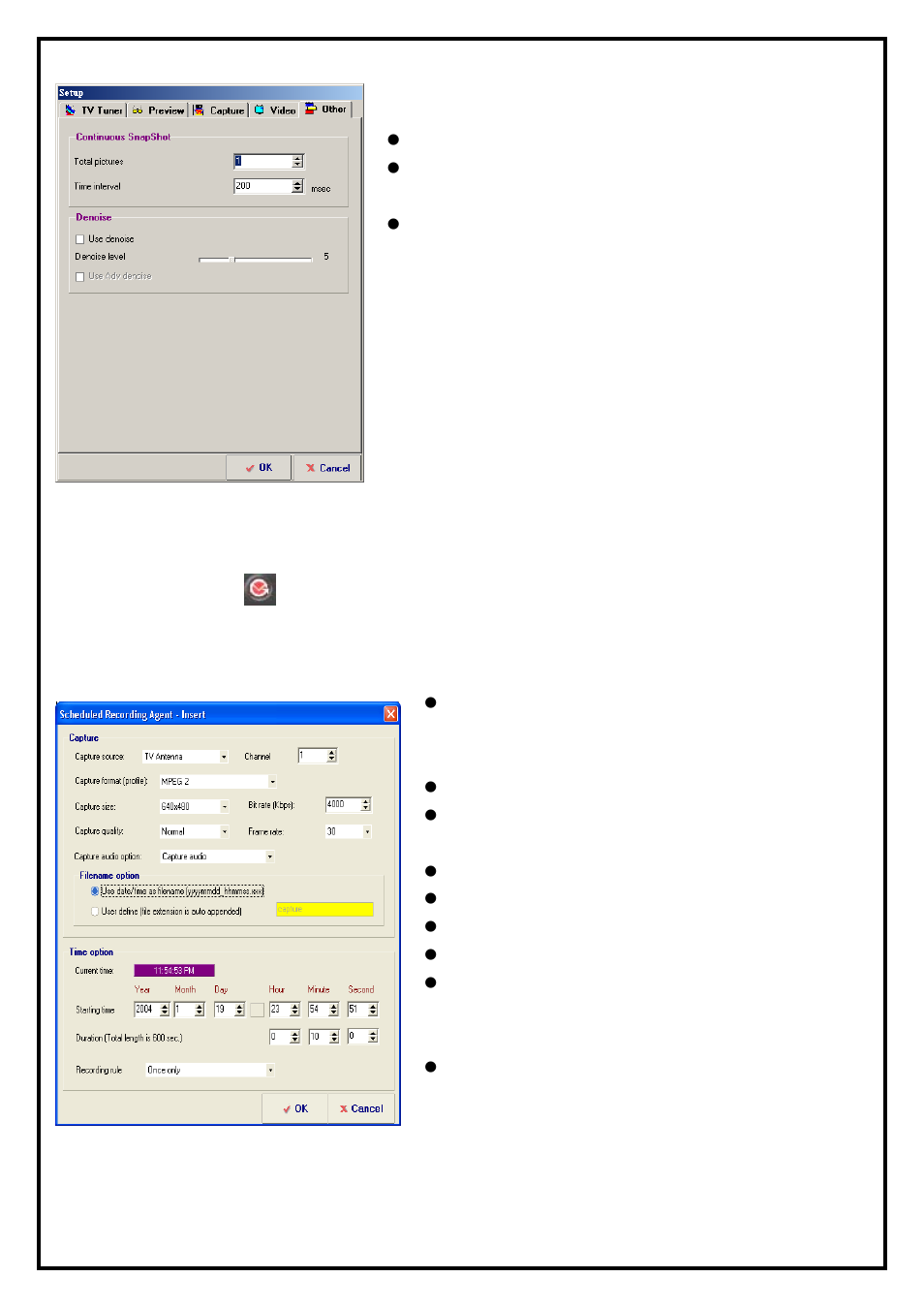 5 other setup, 3 scheduled recording, 1 capture | KWorld HyperMedia Center V3-5 User Manual | Page 11 / 24