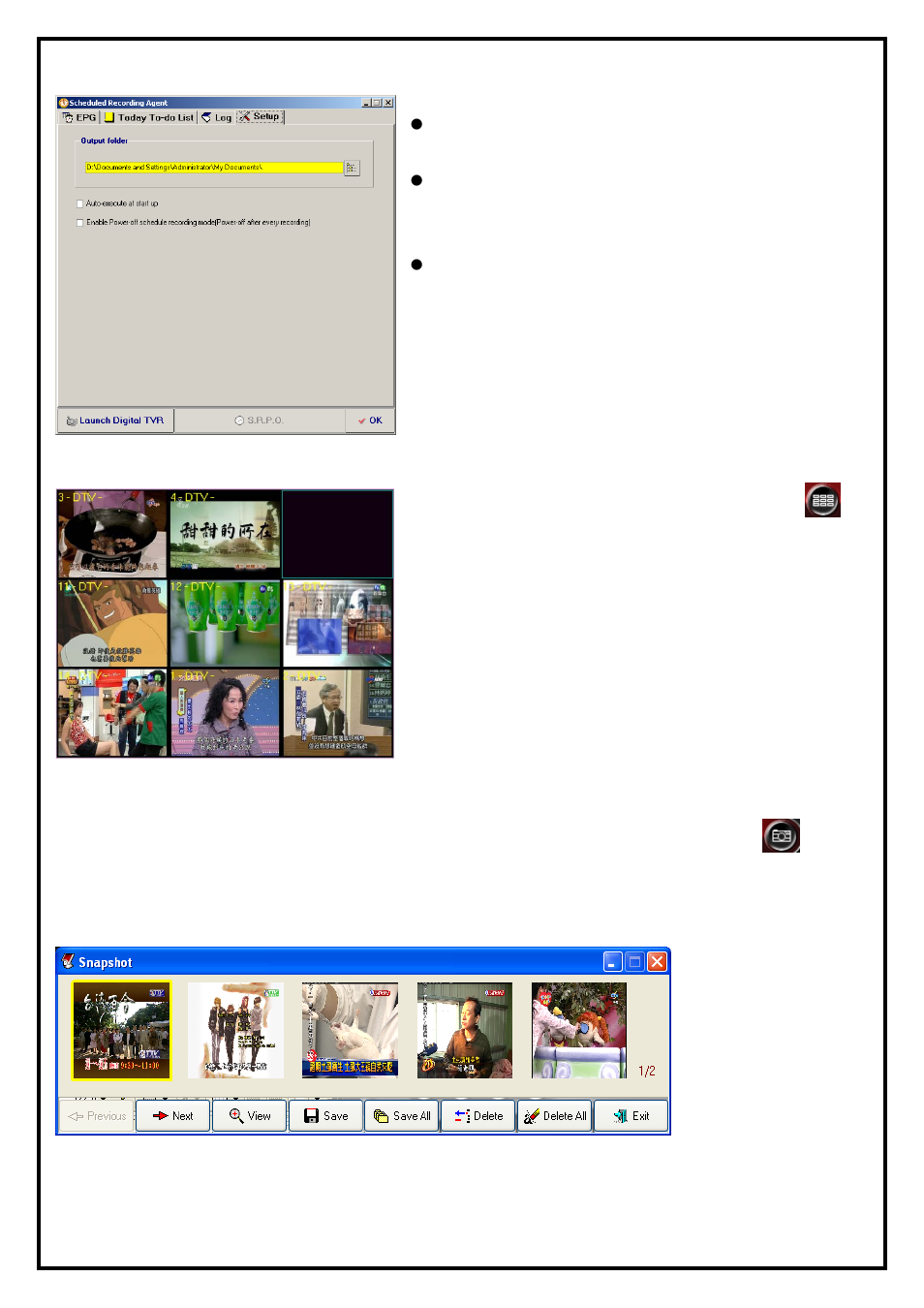 6 setup, 4 preview, 5 snapshot | KWorld HyperMedia Center V3-5 User Manual | Page 22 / 24