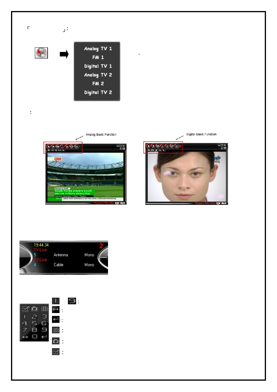 2 information window, 3 keypad | KWorld HyperMedia Center V3-5 User Manual | Page 4 / 24