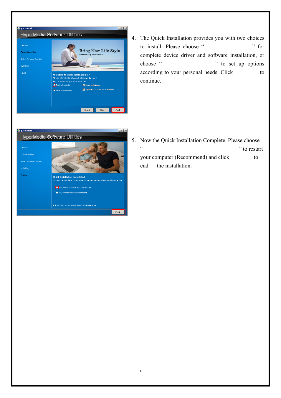 KWorld DVB-T 395U User Manual | Page 5 / 7