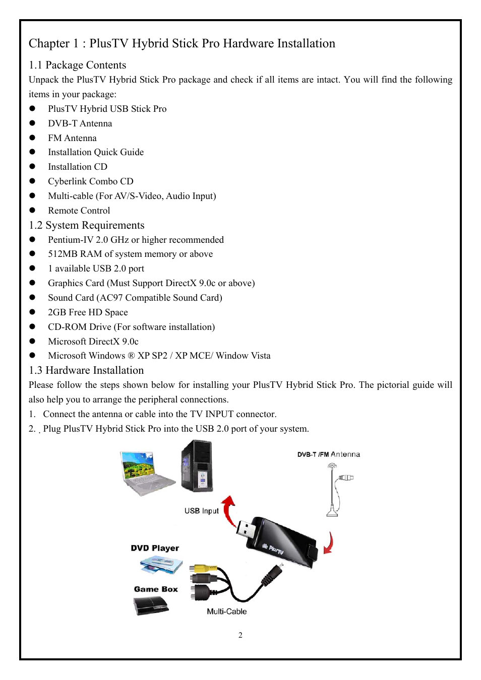 KWorld KW-DVBT 325U User Manual | Page 2 / 8