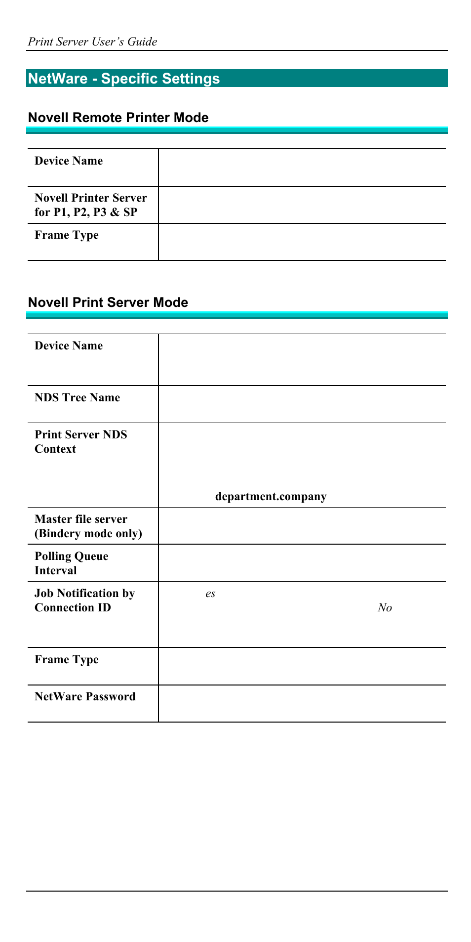 Netware - specific settings | Accton Technology EN2024-6 User Manual | Page 28 / 121