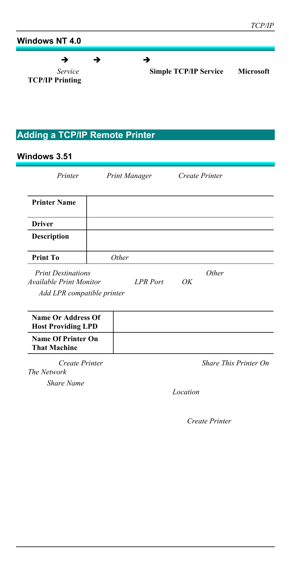 Adding a tcp/ip remote printer | Accton Technology EN2024-6 User Manual | Page 43 / 121