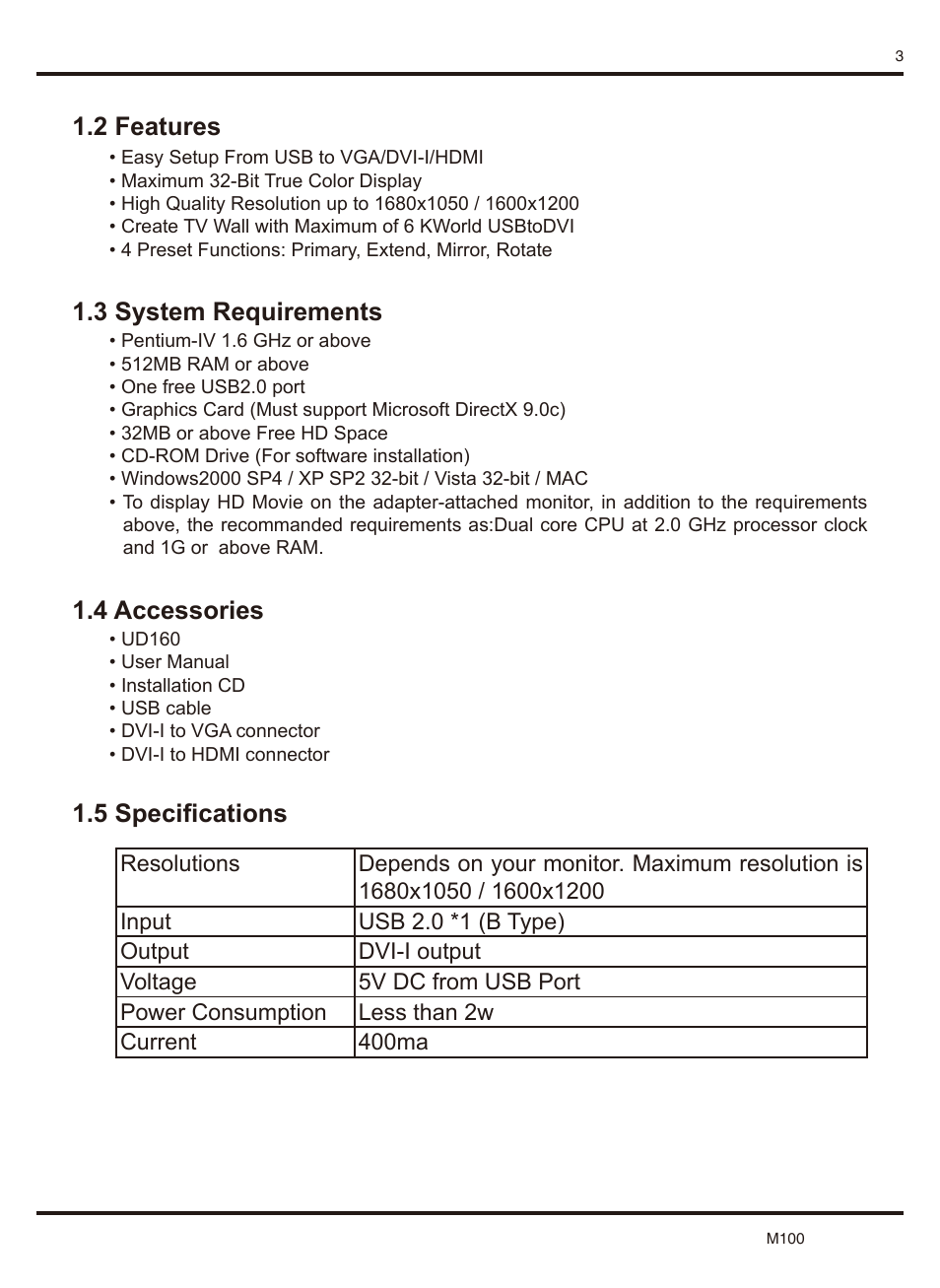 KWorld UD160 User Manual | Page 3 / 14