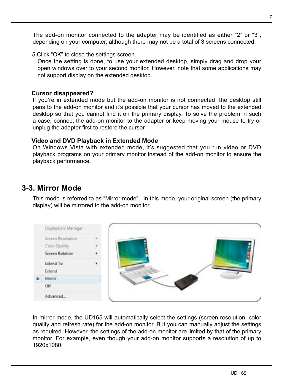 3. mirror mode | KWorld UD165 User Manual | Page 7 / 14