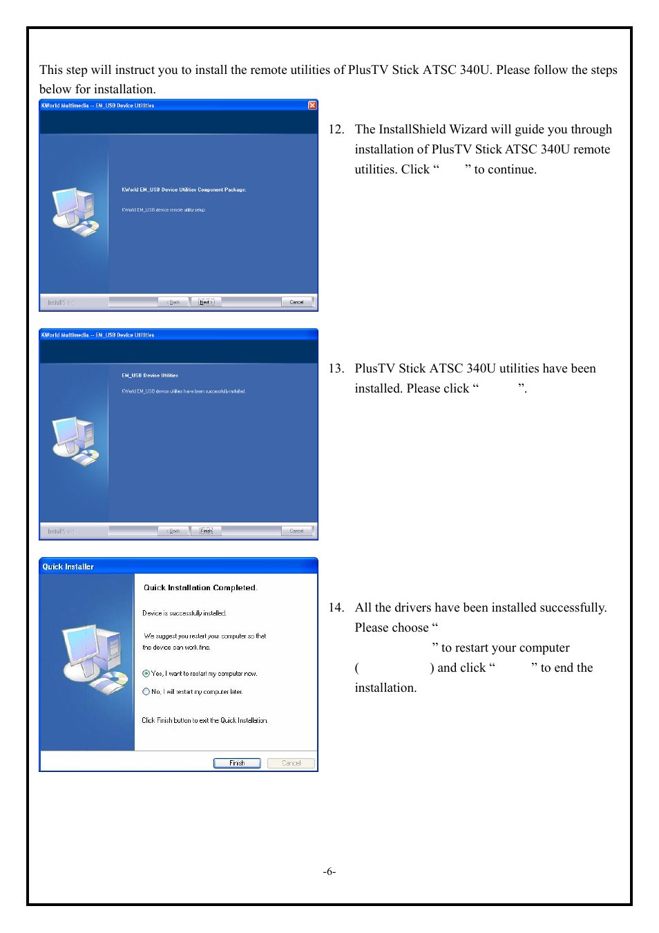 KWorld ATSC 340U S0 User Manual | Page 6 / 10