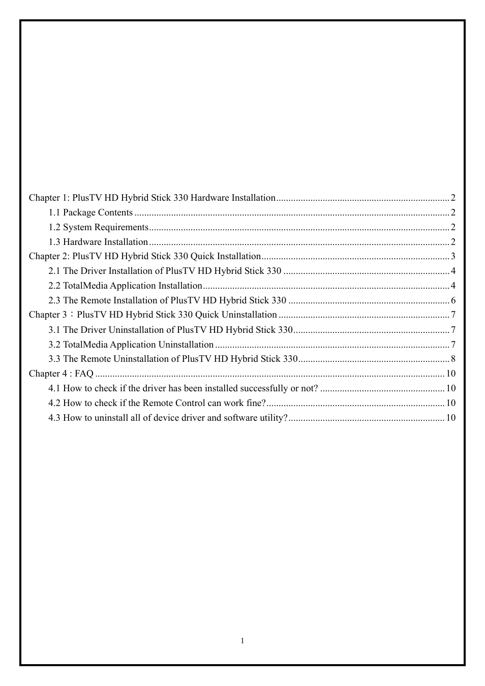 KWorld ATSC 330U User Manual | 10 pages