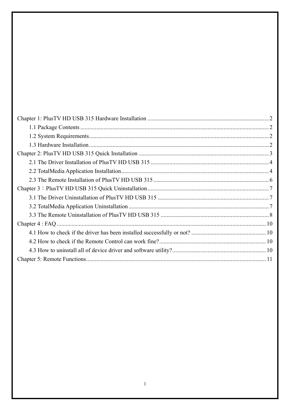 KWorld ATSC 315U S08 User Manual | 11 pages