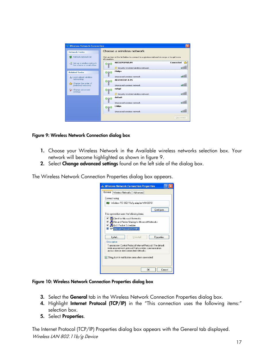 Accton Technology Wireless LAN 802.11b/g Device WN4201B User Manual | Page 17 / 97